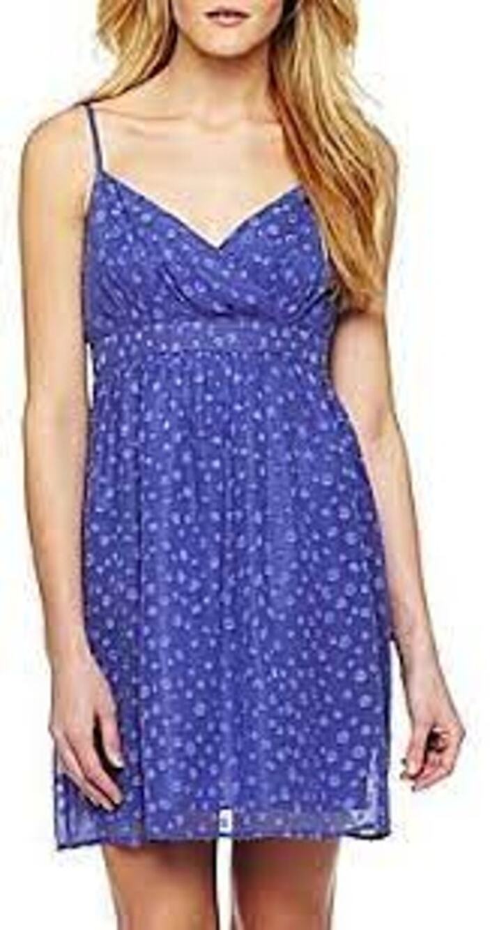 Mac & Jac Polka Dot Chiffon Sleeveless Dress Size M